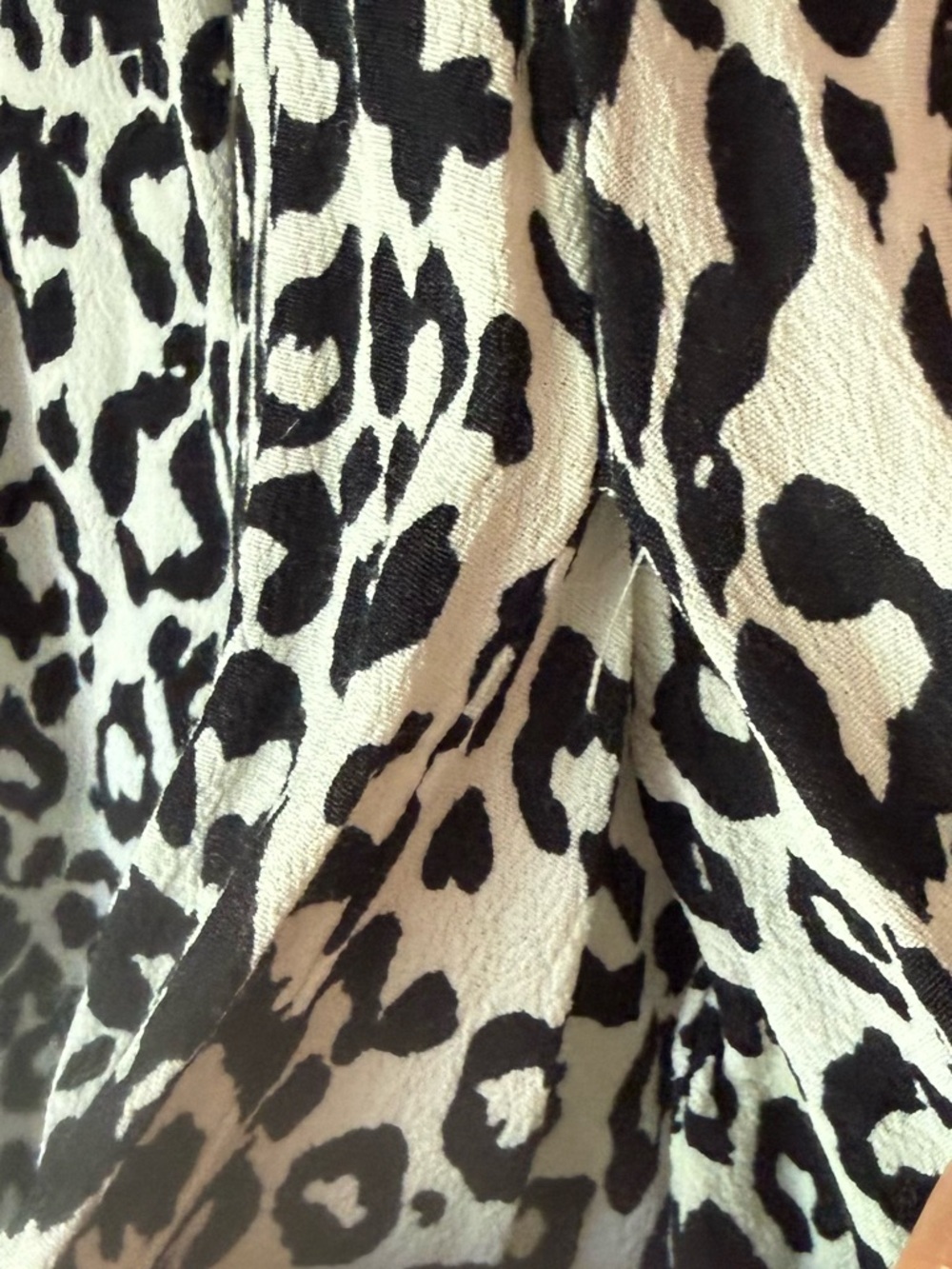 Anthropologie Black & White Leopard Print Long Sleeve Maxi Dress - Picture 3 of 7